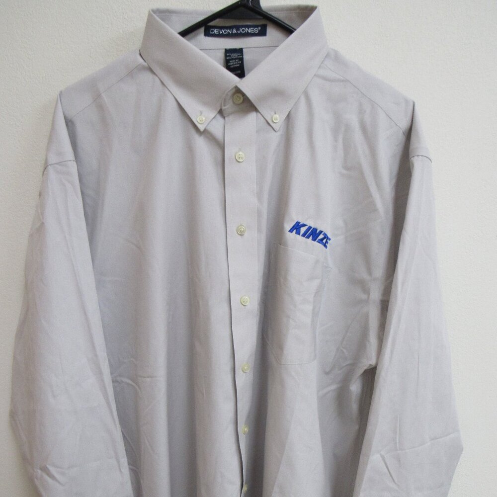 NWOT Kinze Off-White Long Sleeve Button Down Devon‎ & Jones Shirt 2XL